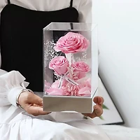 Triple Rose Glass Case