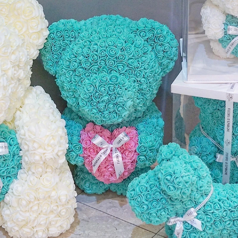 Sweetheart Jumbo Rose Foam Bear