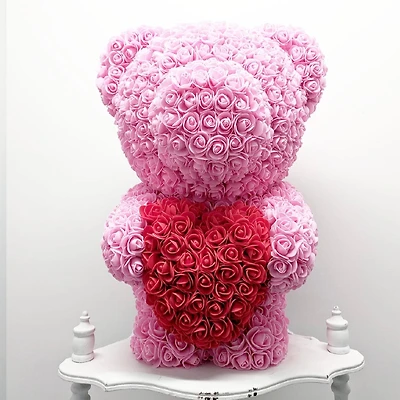 Sweetheart Jumbo Rose Foam Bear