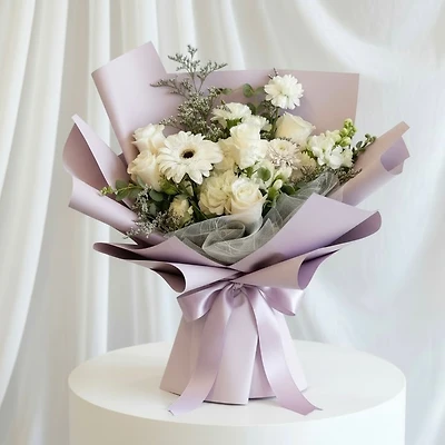 Purple Garden Arrangement - Fresh Flowers