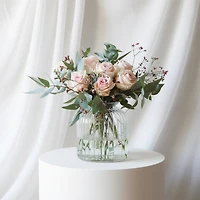 Pink Rosey in Vase - Fresh Flowers