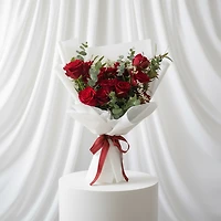 Classic Red Dozen Bouquet - Fresh Flowers