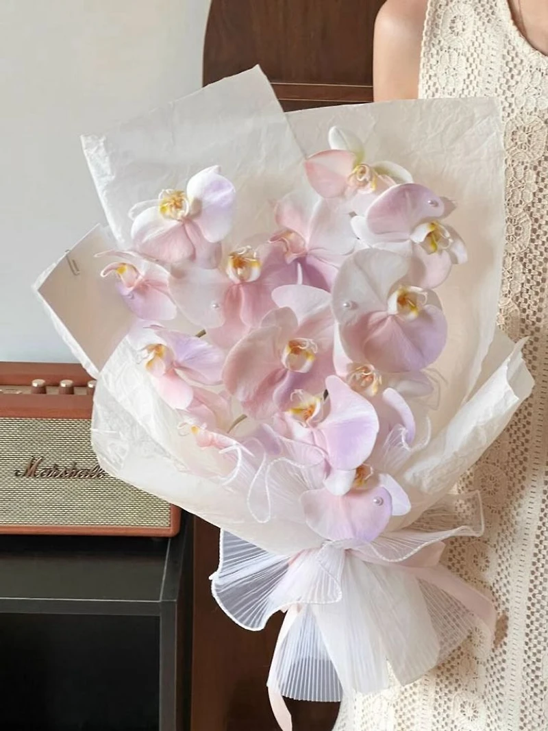 Pastel Orchid Arrangement - Fresh Flowers