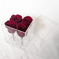 Jumbo 4 Rose Crystal Box