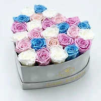 Suede Signature Heart Box