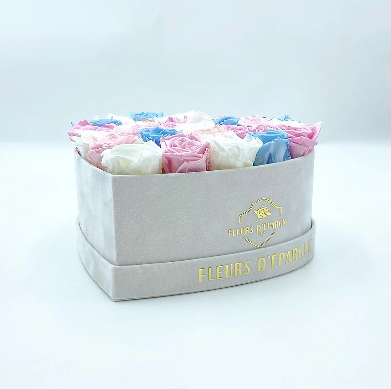 Suede Signature Heart Box