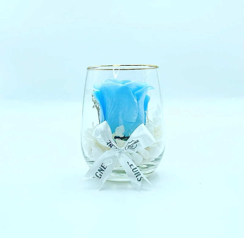 One Love in Round Glass Vase