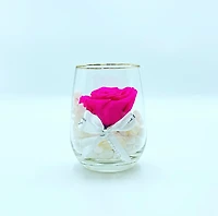 One Love in Round Glass Vase