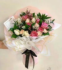 Peach & Pink Sorbet Bouquet- Fresh Flowers