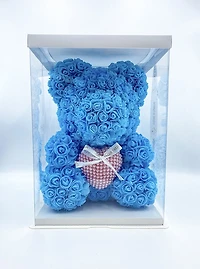 Pearl Heart Luxe Foam Rose Bear