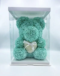 Pearl Heart Luxe Foam Rose Bear