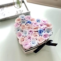 Suede Signature Heart Box