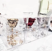 Purest Crystal Box with Long Stemmed 3 Year Rose
