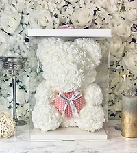 Pearl Heart Luxe Foam Rose Bear