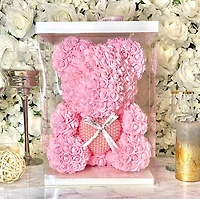 Pearl Heart Luxe Foam Rose Bear