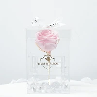 Purest Crystal Box with Long Stemmed 3 Year Rose