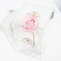 Purest Crystal Box with Long Stemmed 3 Year Rose