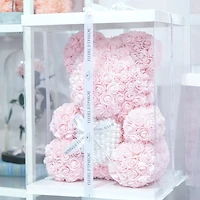 Pearl Heart Luxe Foam Rose Bear