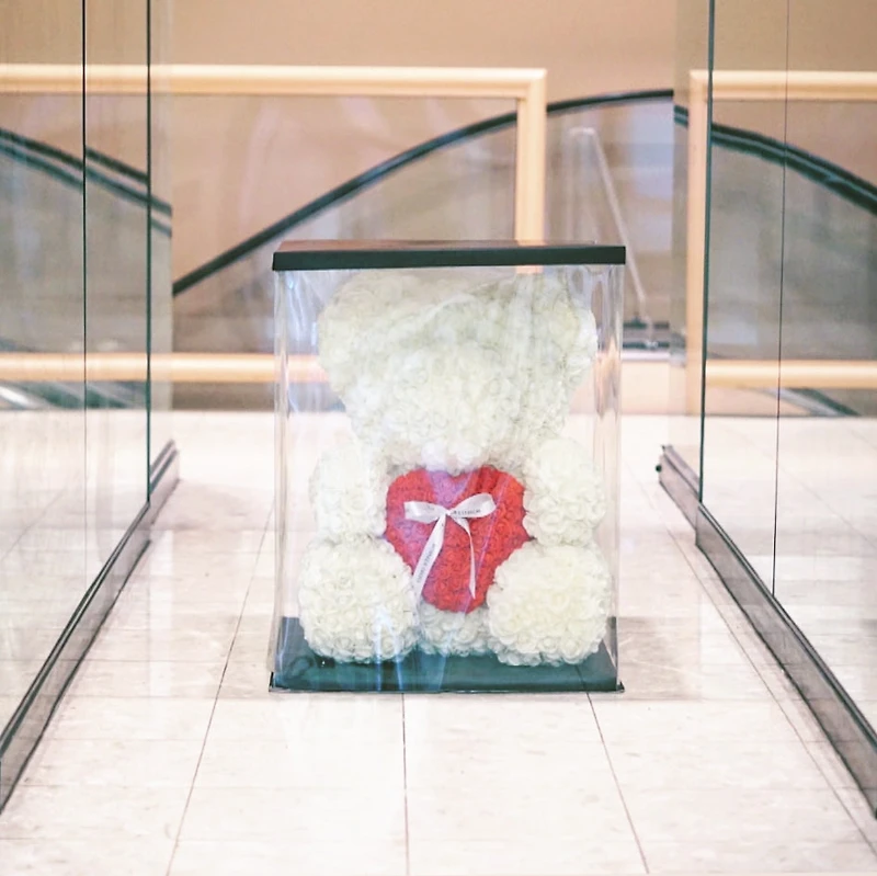 King-Size Luxe Foam Rose Bear