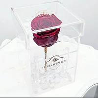 Purest Crystal Box with Long Stemmed 3 Year Rose