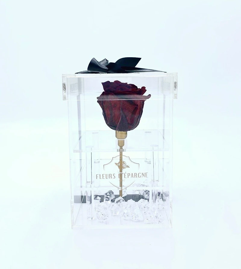 Purest Crystal Box with Long Stemmed 3 Year Rose