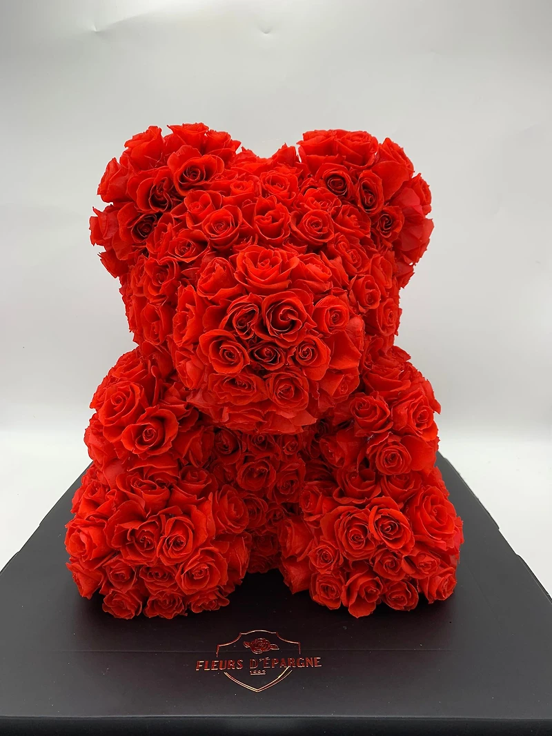 Preserved Fresh Rose Bear - Eternity Roses