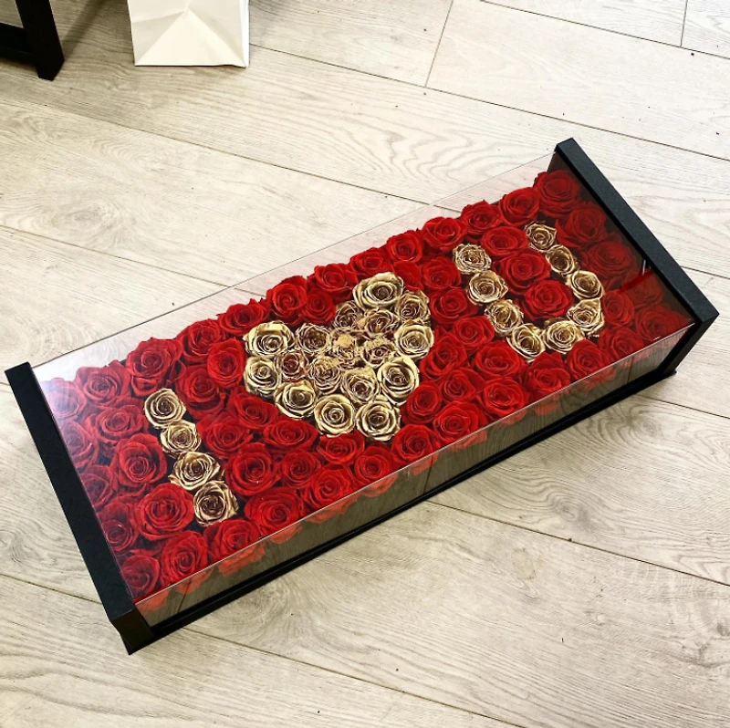 Luxe Custom Box - 80+ Roses