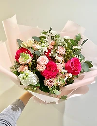 Pink Breeze Bouquet - Fresh Flowers