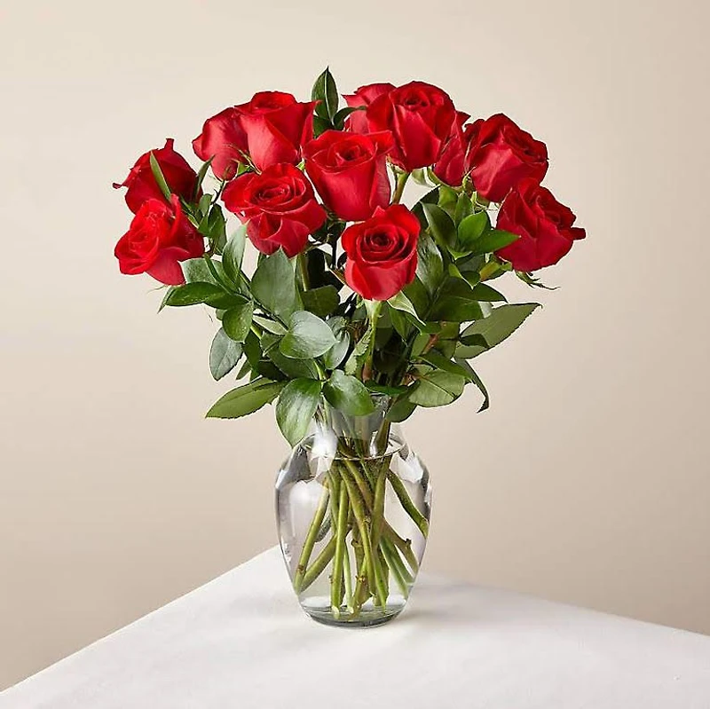 Red Rose Love Arrangement - Fresh Flowers