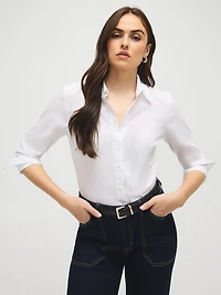 Blouse en mélange de coton