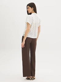 Chemise de bowling à imprimé géométrique