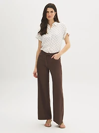 Chemise de bowling à imprimé géométrique
