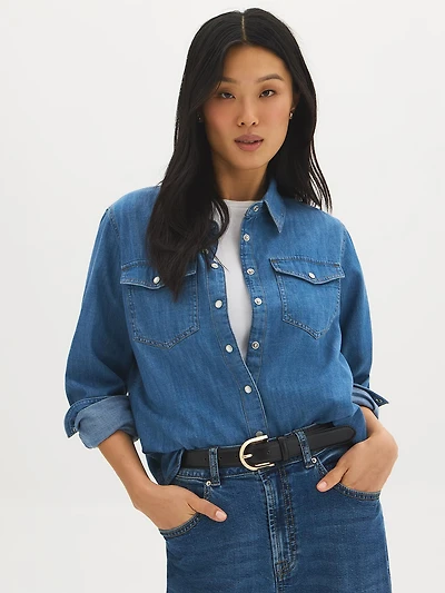 Chemise en denim coton