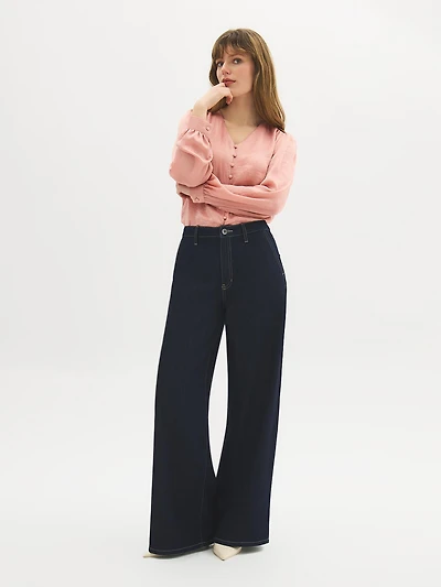 Textured Satin Blouse