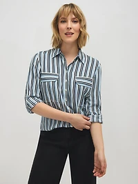 Blouse utilitaire rayée