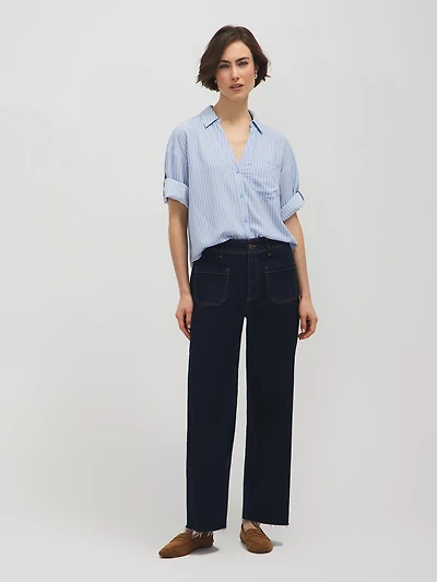 Blouse à coupe ample rayures