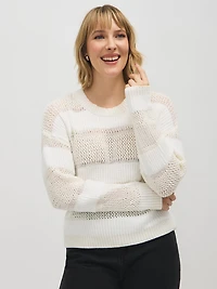 Multi-Stitch Knit Sweater