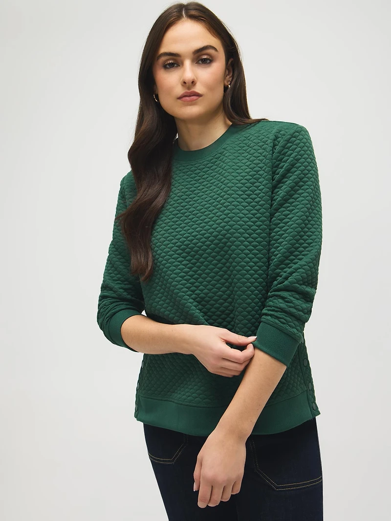 Quilted Tunic Sweatshirt