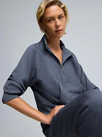 Chandail côtelé à demi-glissière