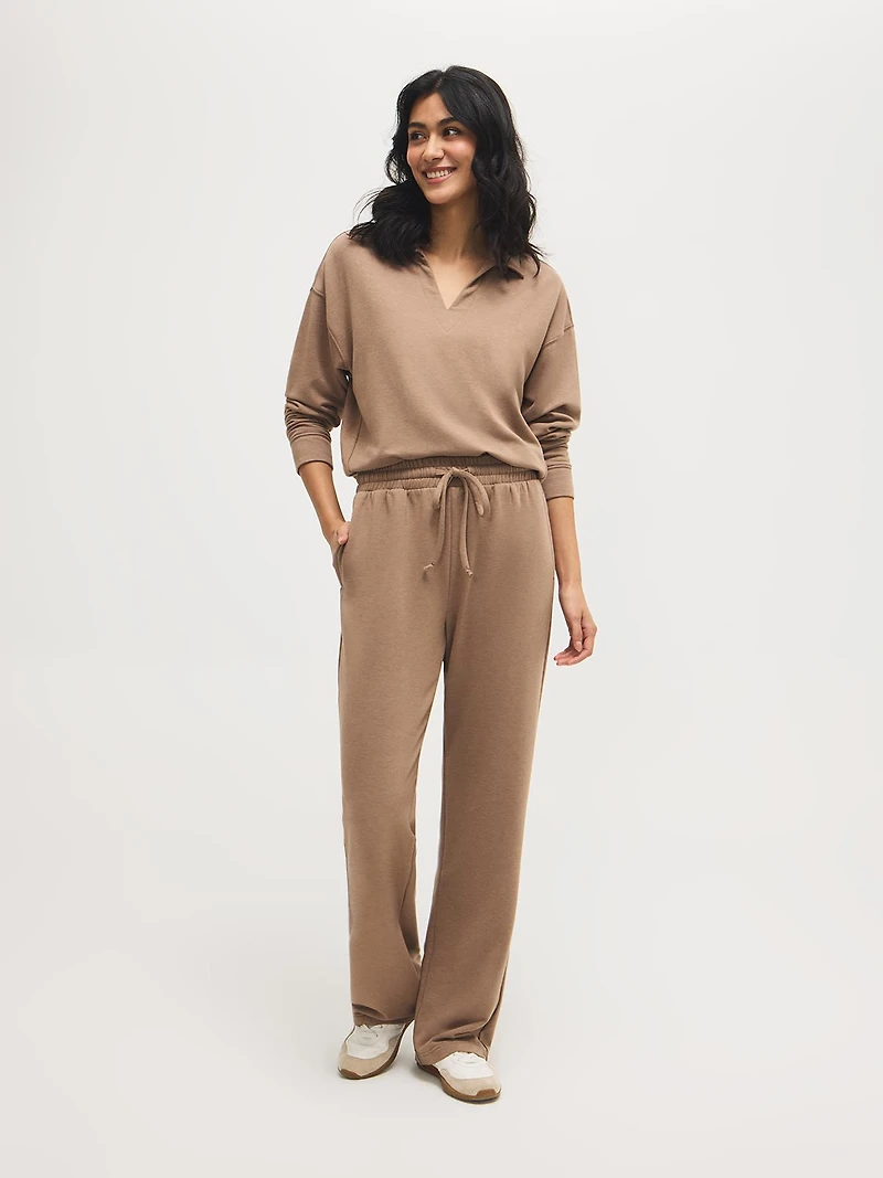 Pantalon en French Terry avec cordon de serrage