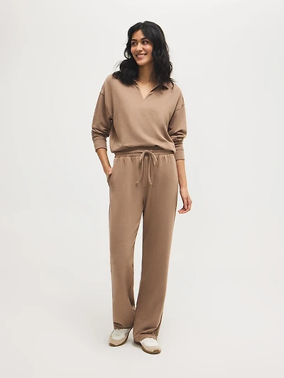 Pantalon en French Terry avec cordon de serrage