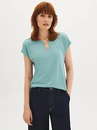 Dolman Sleeve Keyhole Top