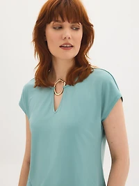 Dolman Sleeve Keyhole Top
