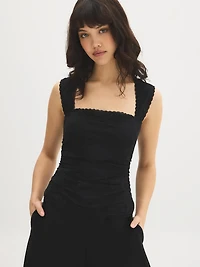 Boléro sans manches en dentelle