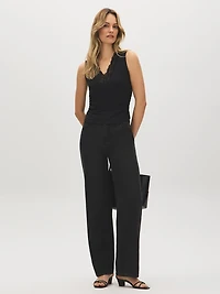 Double Layer Lace-Trim Top