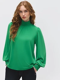 Mock Neck Jersey Top