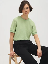 Crinkled Mesh T-Shirt