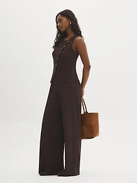 Asymmetrical Button-Front Top