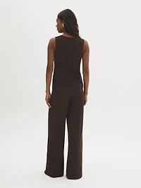 Asymmetrical Button-Front Top