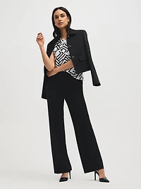 Haut imprimé à manches dolman plissé sur le devant